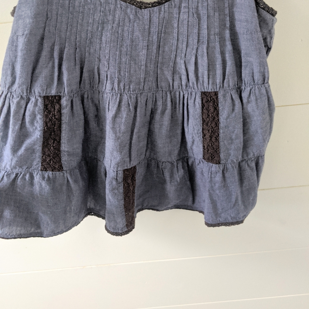 Billabong Chambray Lace Trimmed Cami Tank - Picture 4 of 5